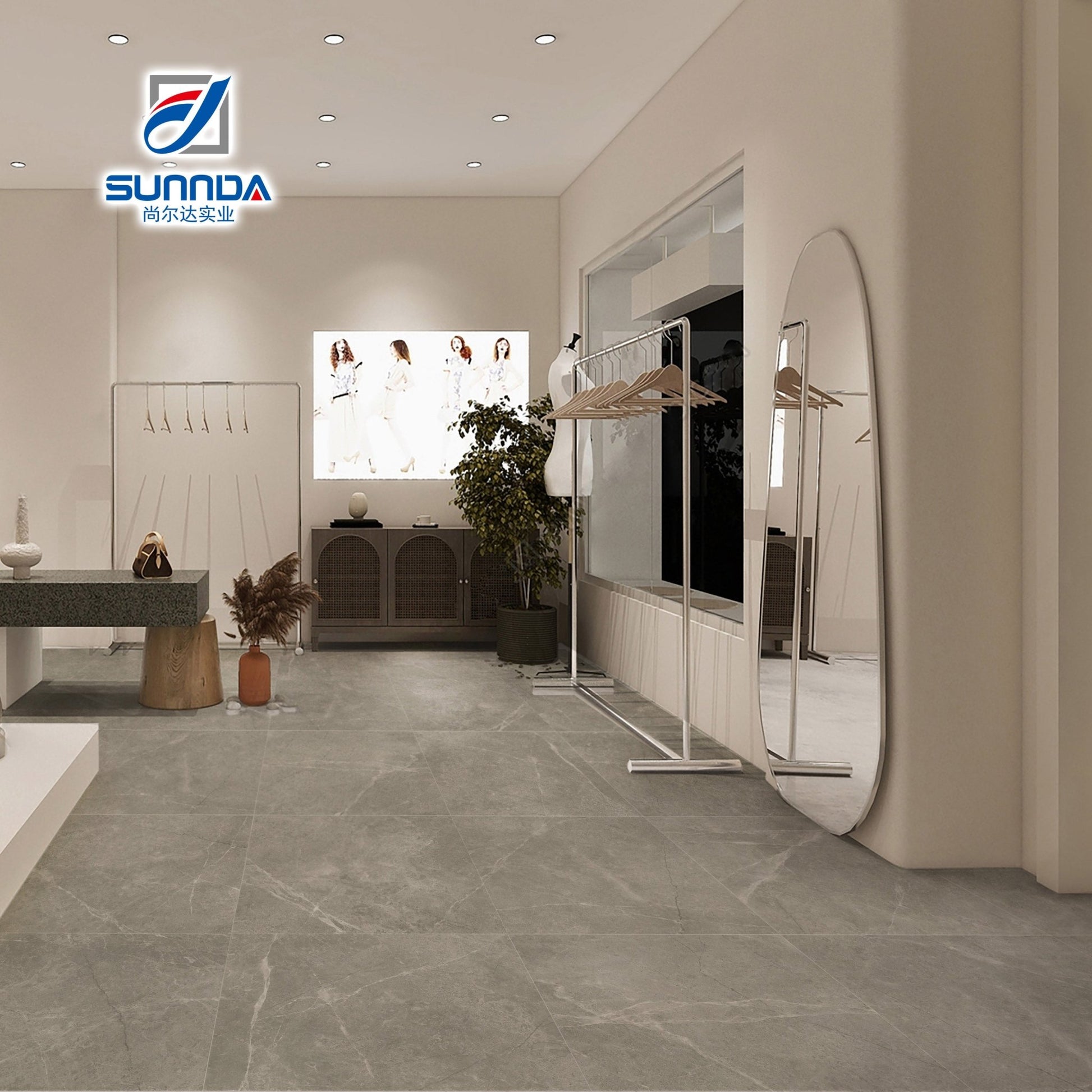 Gạch ốp tường và lát sàn men sứ bán bóng vân đá cẩm thạch đánh bóng - Daisan Store