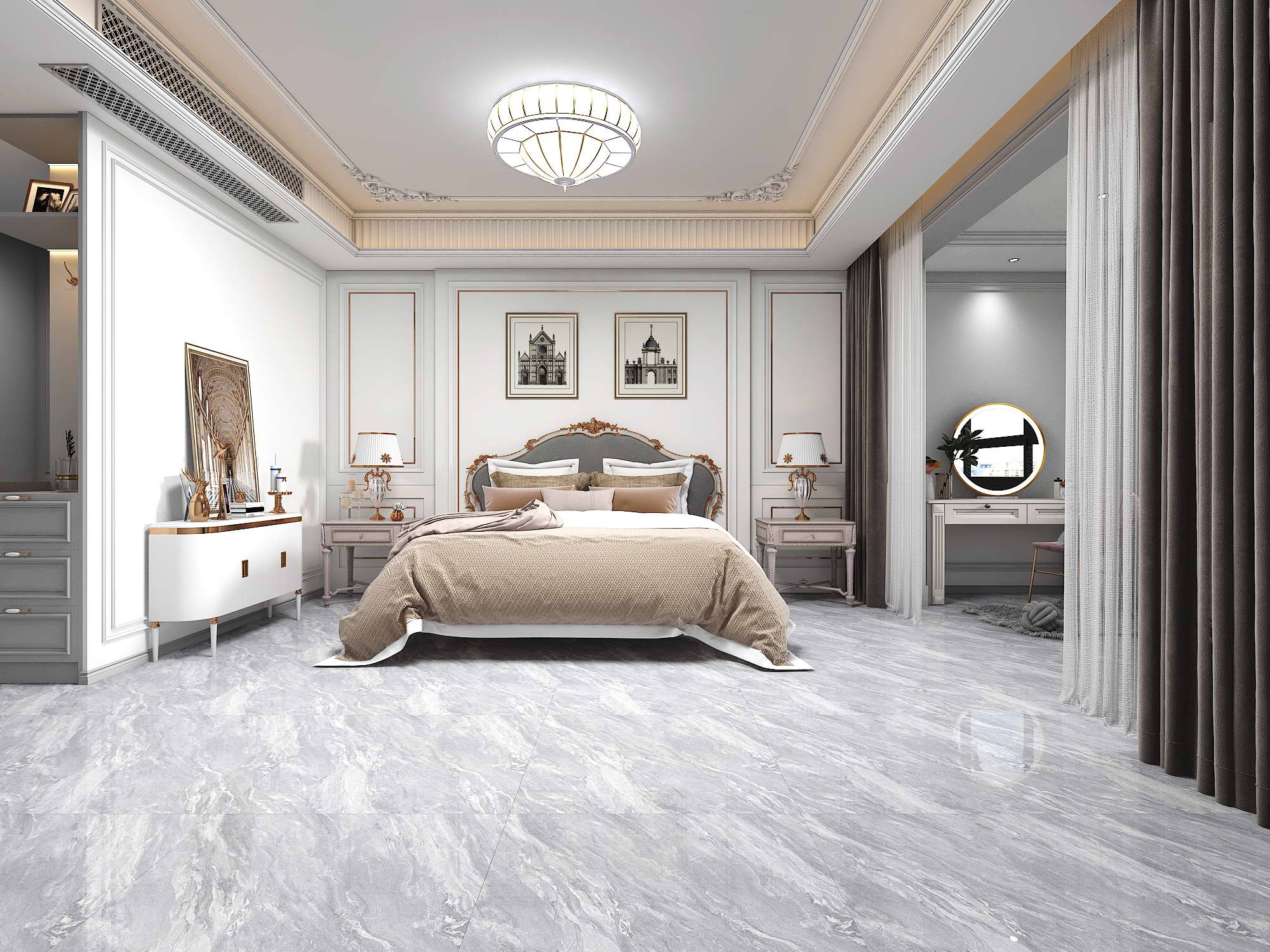 GẠCH PORCELAIN HOÀN MỸ 80×80 MÃ 34056 BÓNG - Daisan Store