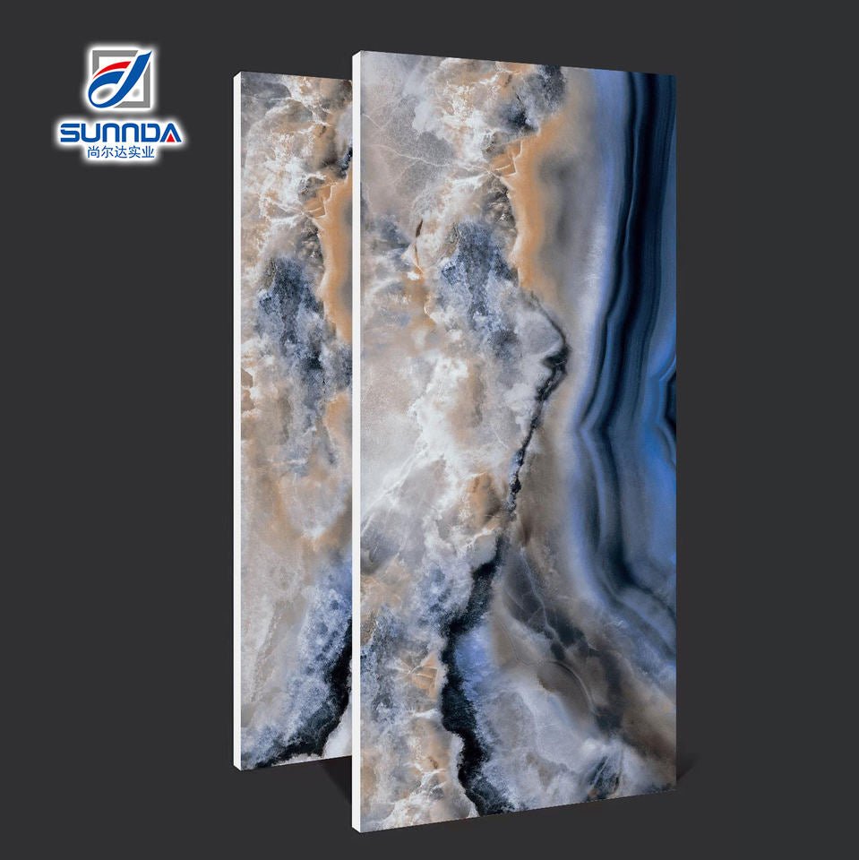 Gạch Porcelain Lát Sàn CHINA SUNNDA, Sản Xuất Tại Nhà Máy Phật Sơn, Loại Đồng Chất Vân Cẩm Thạch Cao Cấp, Bề Mặt Tráng Men Bóng Cao Đánh Bóng, Kích Thước 600x1200mm - Daisan Store