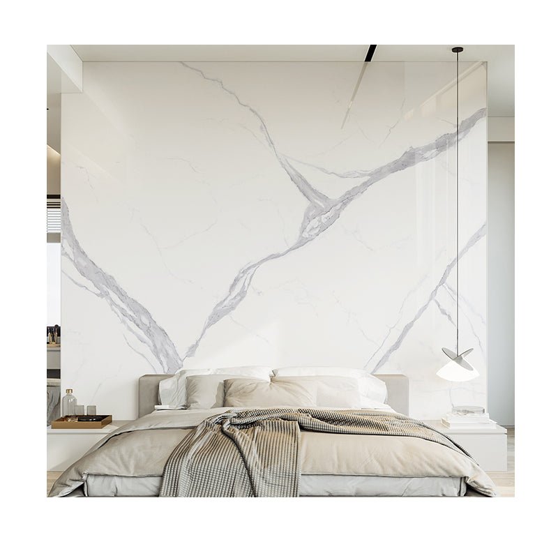 Gạch Porcelain Ốp Sàn Tường Đá Nung Kết Trắng Bóng, Họa Tiết Liền Mạch Vô Tận, Giá Rẻ Bán Sỉ 800x2600mm - Daisan Store