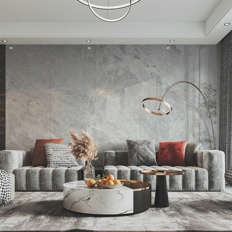 Gạch Porcelain Ốp Sàn Tường Đá Nung Kết Trắng Bóng, Họa Tiết Liền Mạch Vô Tận, Giá Rẻ Bán Sỉ 800x2600mm - Daisan Store