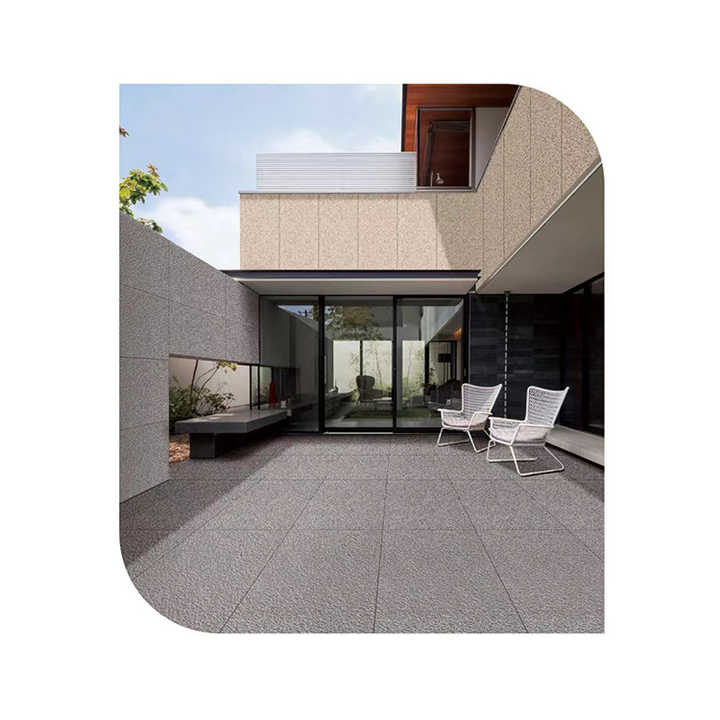 Gạch sứ chống trượt bền 1200x600 lát đường trông như đá tự nhiên, gạch sứ mờ màu đen - Daisan Store