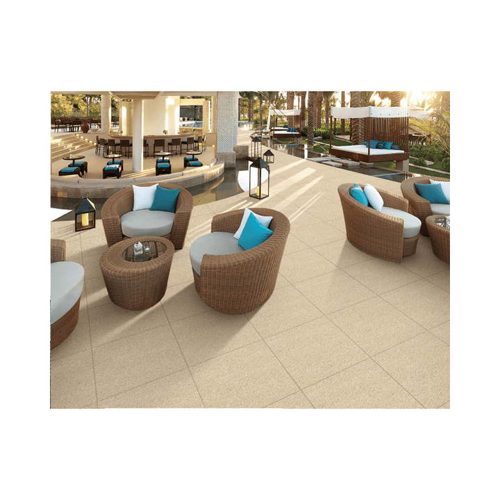 Gạch sứ ngoài trời thân thiện với môi trường dày 20mm màu vàng travertine kết hợp phong cách và chức năng cho mọi không gian - Daisan Store