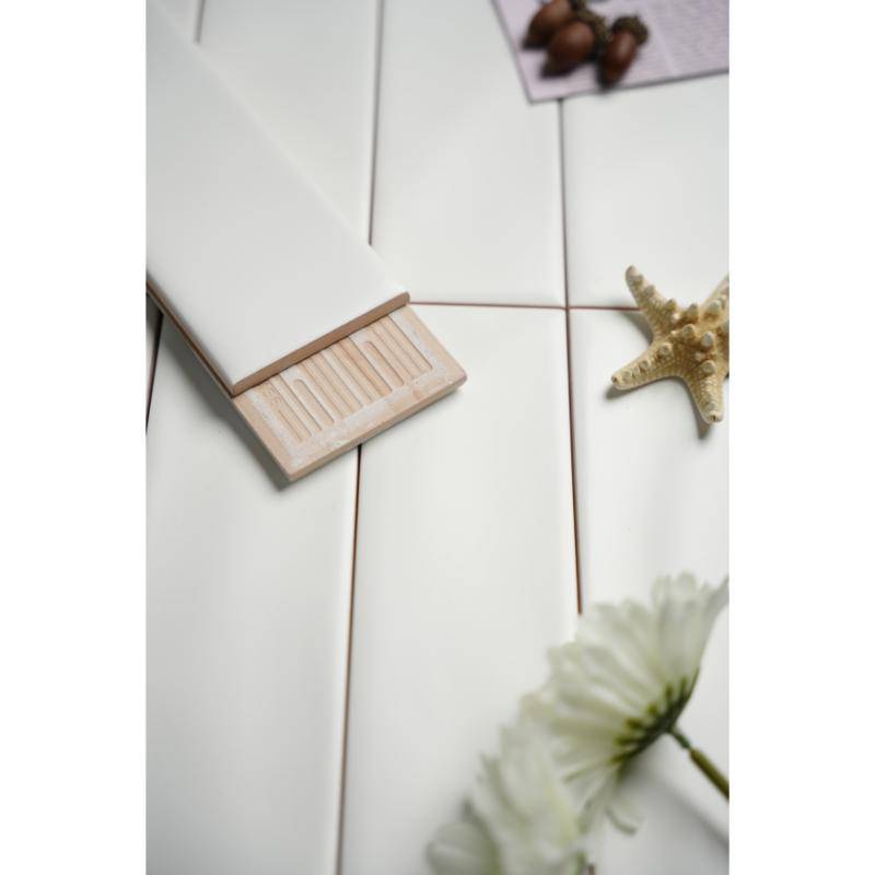 Gạch thẻ 75*300 trắng mờ lượn mặt FWH0312M - Daisan Store