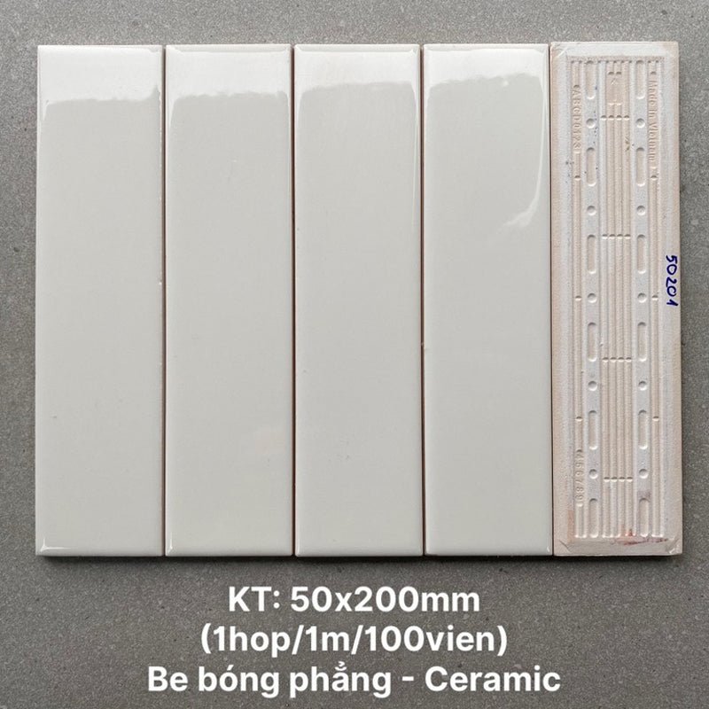 Gạch thẻ be bóng phẳng KT 50x200 PSTA50201 - Daisan Store