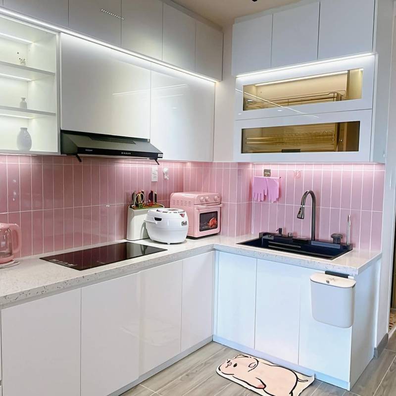 Gạch thẻ cao cấp hồng bóng phẳng KT 75x300mm PSTA75316 - Daisan Store