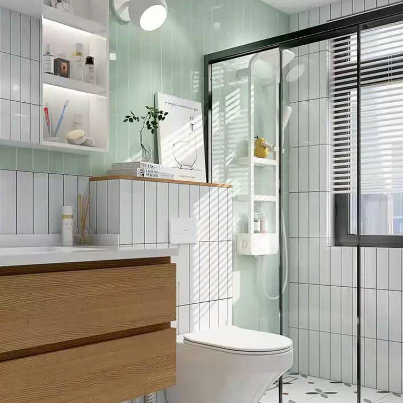 Gạch thẻ cao cấp xanh mint bóng phẳng KT 75x300mm PSTA75315P - Daisan Store