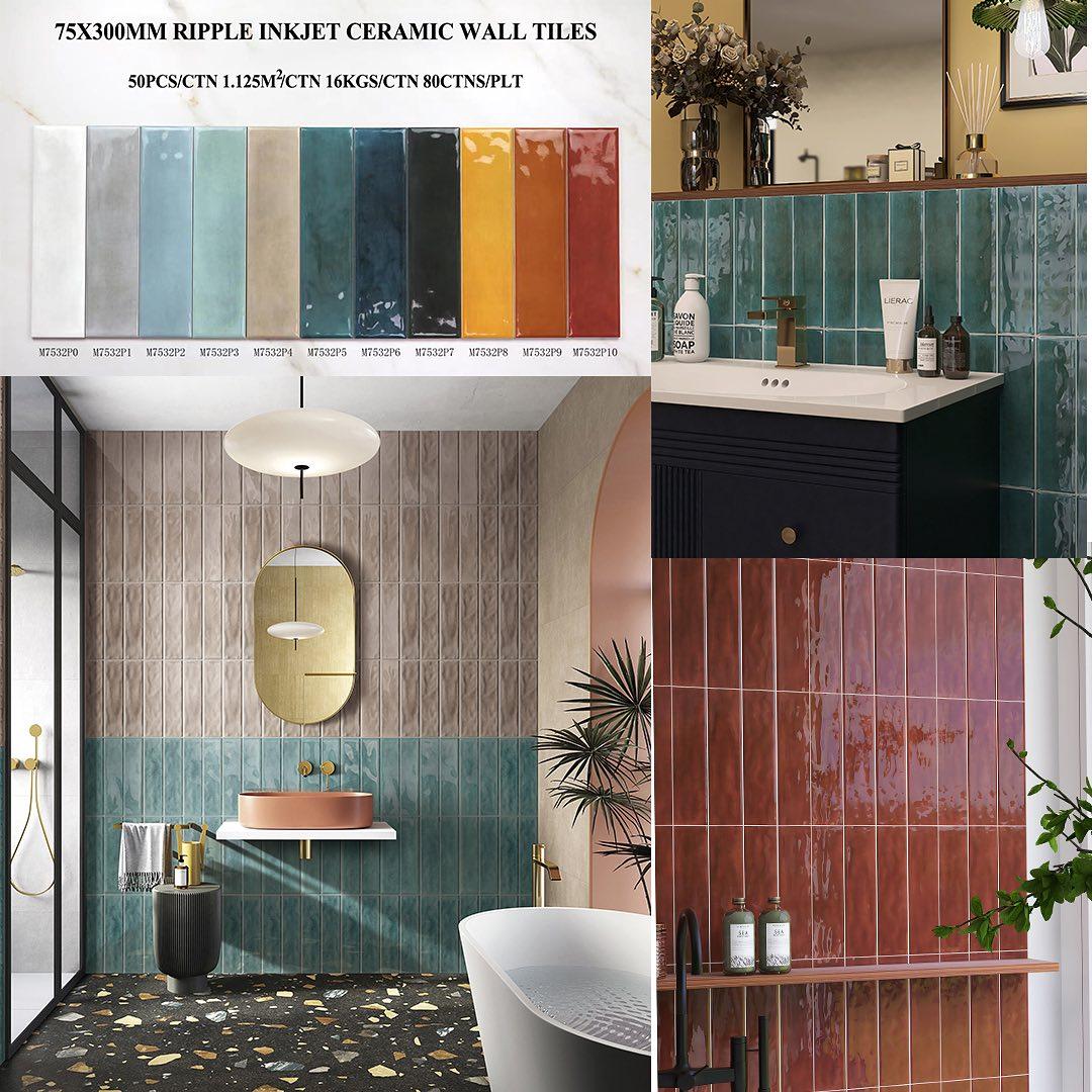 Gạch thẻ Ceramic bóng lượn mặt KT 75x300 mã M7532P6 - Daisan Store