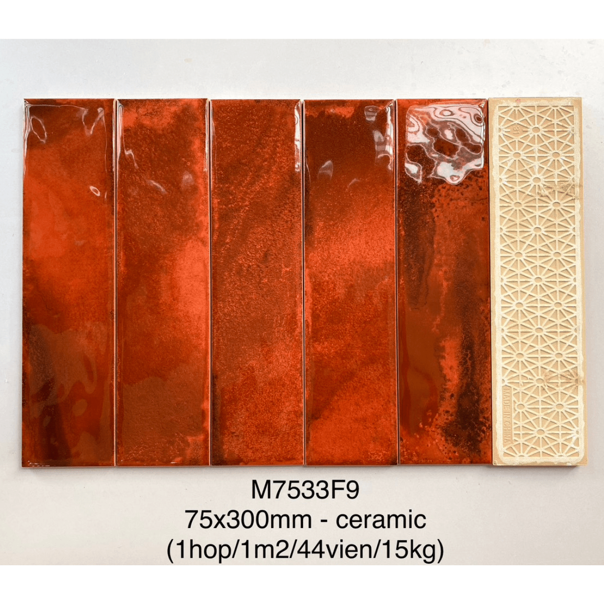 Gạch thẻ Ceramic bóng lượn mặt KT 75x300 mã M7533F9 - Daisan Store