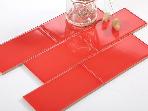 Gạch thẻ đỏ bóng phẳng KT 75x150mm NGT_M751510 - Daisan Store