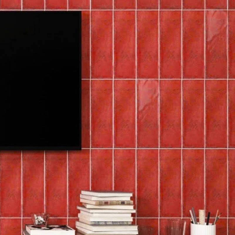 Gạch thẻ đỏ loang bóng phẳng LS1310 - Daisan Store