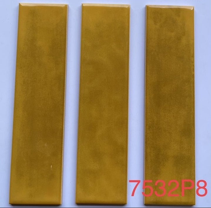 Gạch Thẻ Gợn Sóng 75x300 Màu Vàng 7532P8 - Daisan Store