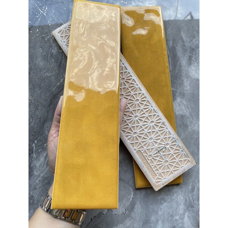 Gạch Thẻ Gợn Sóng 75x300 Màu Vàng 7532P8 - Daisan Store