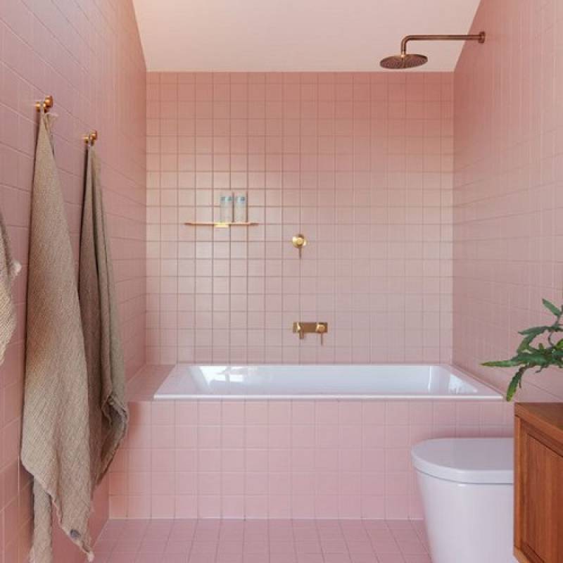 Gạch thẻ KT 100x100mm hồng bóng phẳng M1116 - Daisan Store