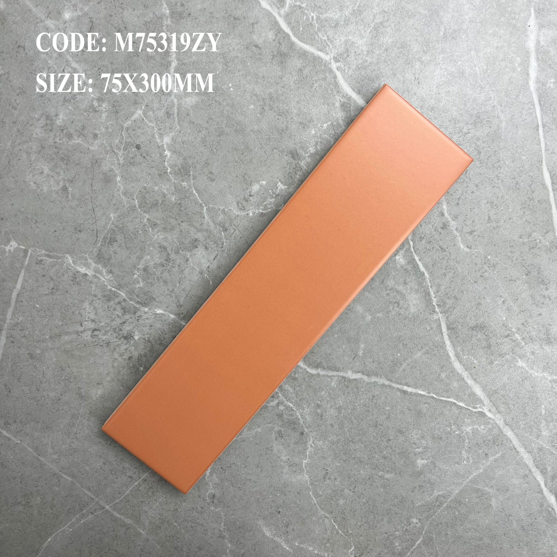 Gạch thẻ màu cam nâu men matt 75*300mm (M75319ZY) - Daisan Store