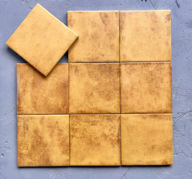 Gạch Thẻ Men Matt Màu Vàng Lượn Mặt kt 150x150mm Mã 1504M - Daisan Store