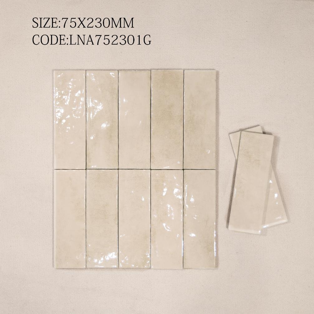 Gạch thẻ Porcelain bóng lượn KT 75x230mm mã LNA752301G - Daisan Store