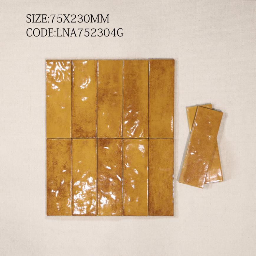 Gạch thẻ Porcelain bóng lượn KT 75x230mm mã LNA752304G - Daisan Store