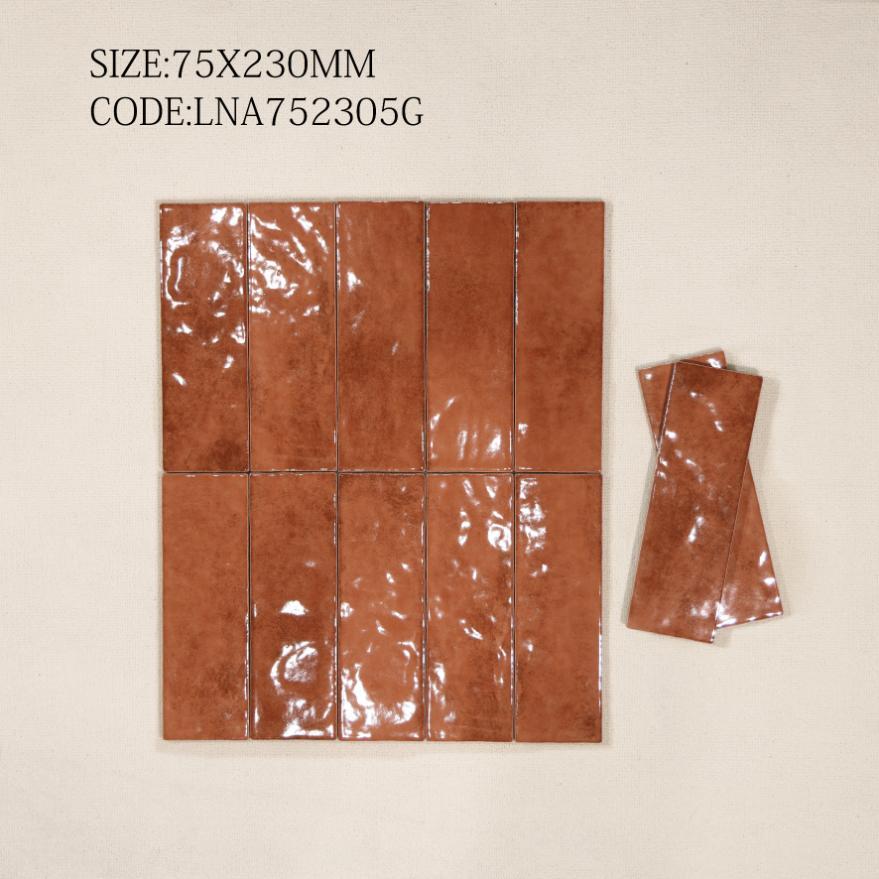 Gạch thẻ Porcelain bóng lượn KT 75x230mm mã LNA752305G - Daisan Store