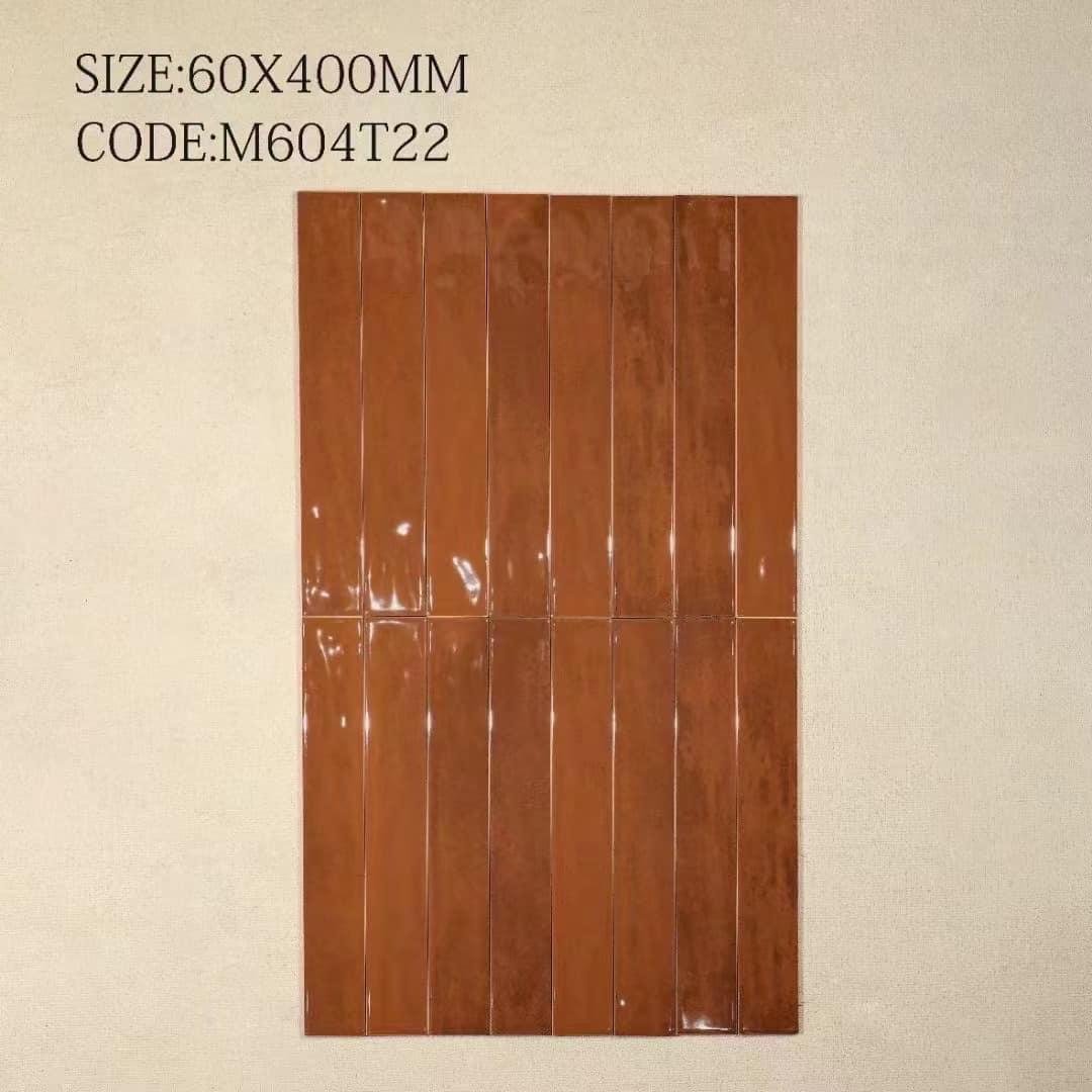 Gạch thẻ Porcelain bóng phẳng KT 60x400mm mã M604T22 - Daisan Store