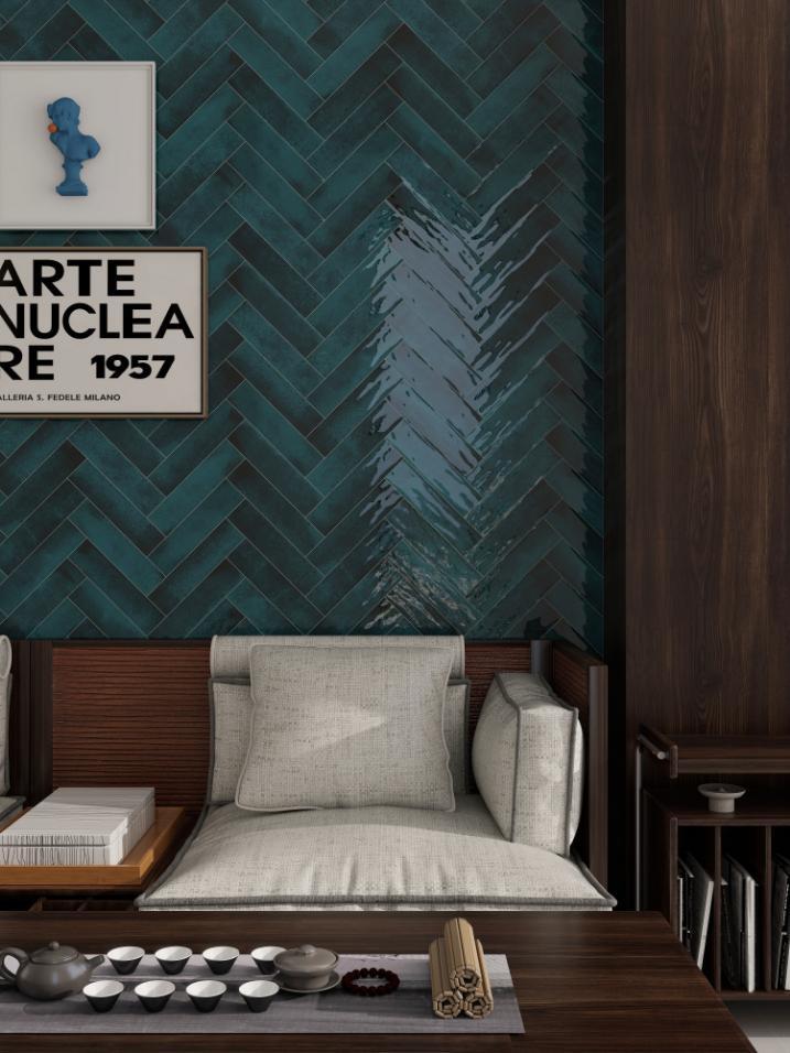 Gạch thẻ Porcelain men bóng KT 75x300mm MDL7537C06 - Daisan Store