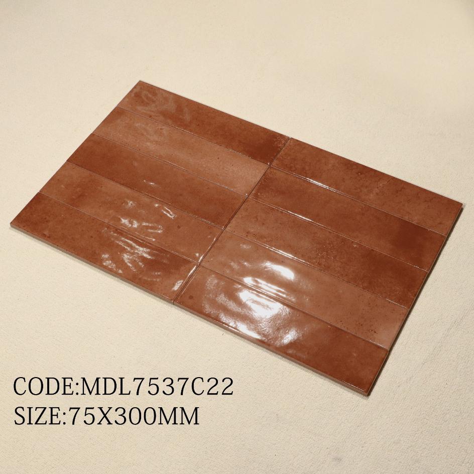 Gạch thẻ Porcelain men bóng KT 75x300mm MDL7537C22 - Daisan Store