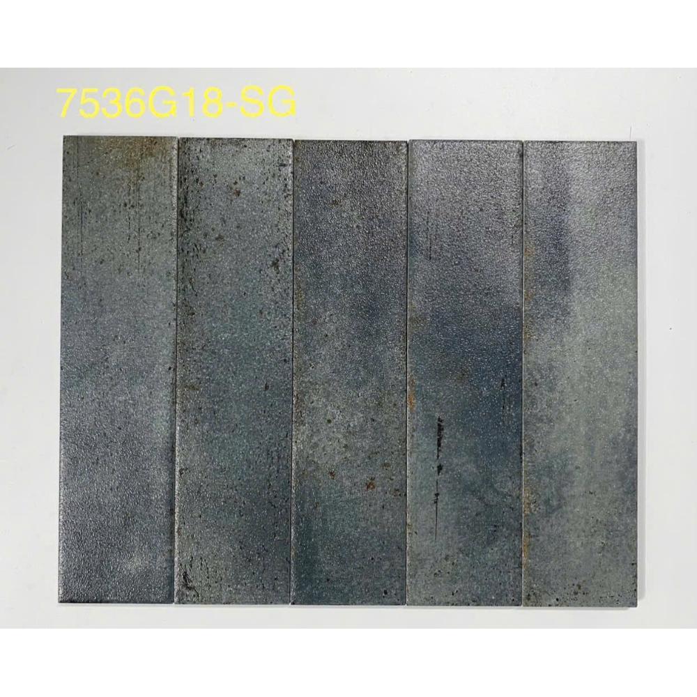 Gạch thẻ Porcelain mờ phẳng ánh kim KT 75x300 mã MD7536G18 - SG - Daisan Store