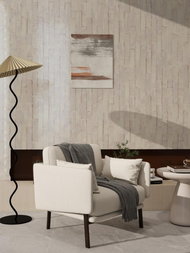 Gạch thẻ Porcelain mờ phẳng ánh kim KT 75x300 mã MD7536G22 - SG - Daisan Store