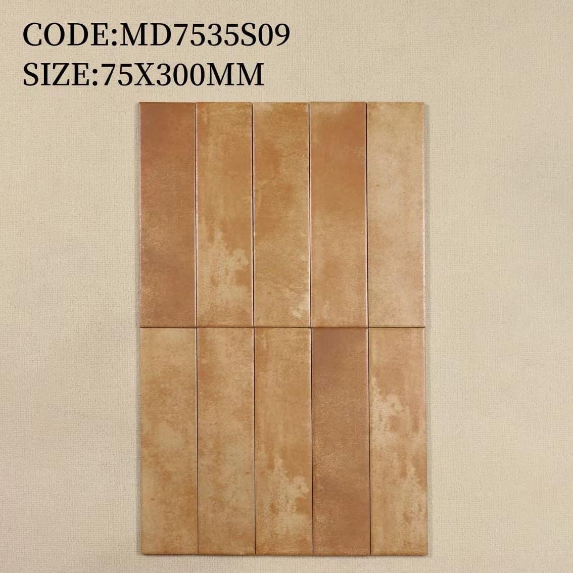 Gạch thẻ Porcelain mờ phẳng KT 75x300 mã MD7534S09 - Daisan Store