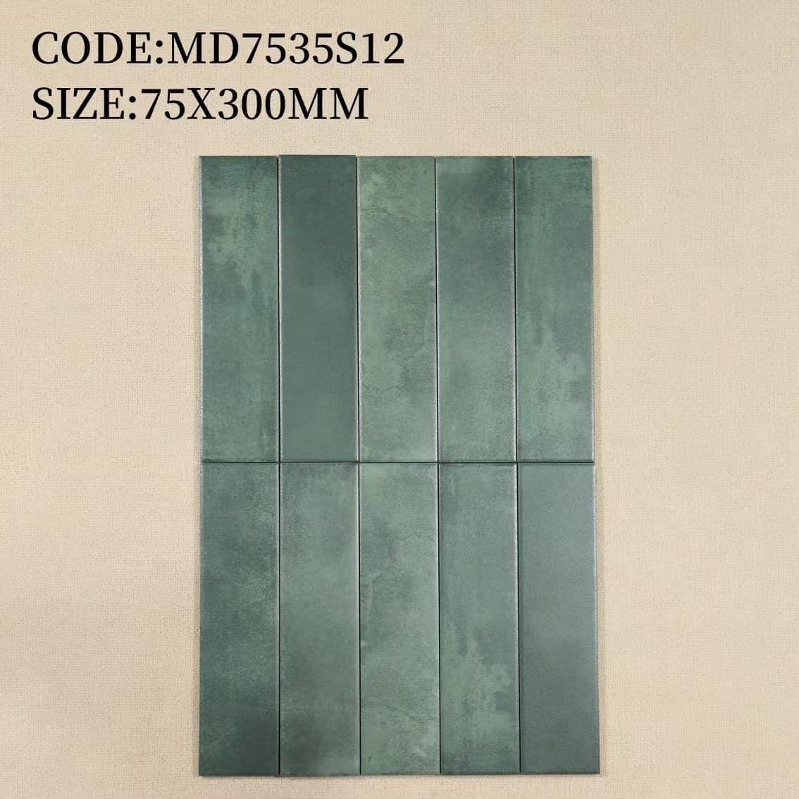 Gạch thẻ Porcelain mờ phẳng KT 75x300 mã MD7534S12 - Daisan Store