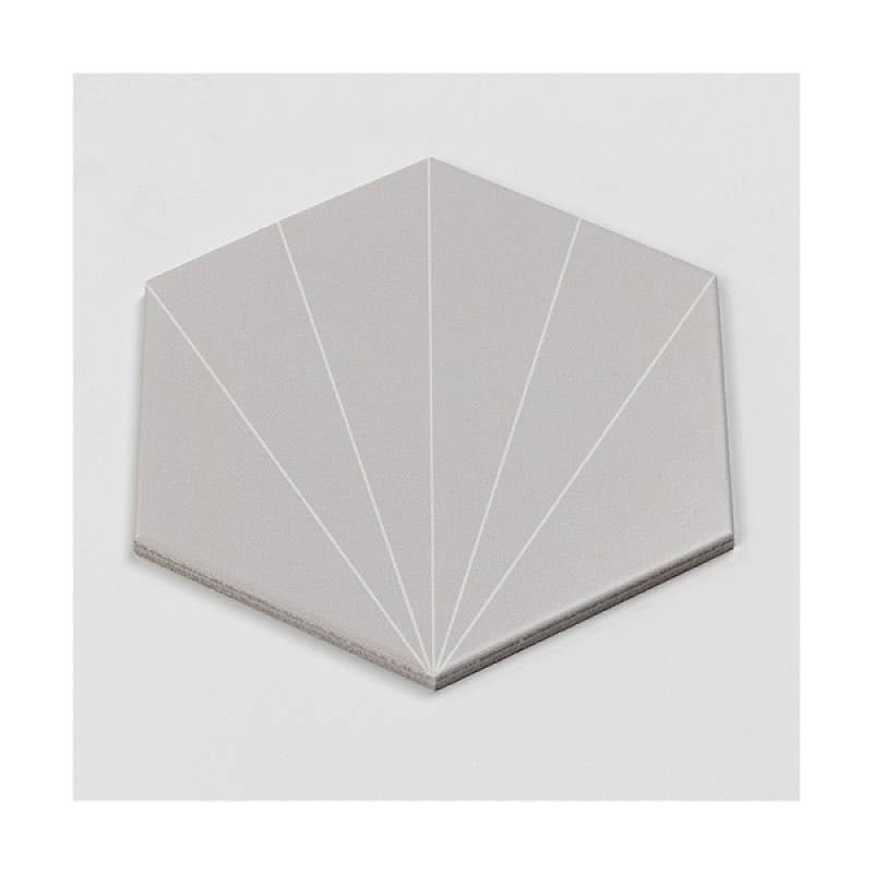 Gạch thẻ trang trí hình lục giác 3D 115*200*230mm A026 màu xám - Daisan Store