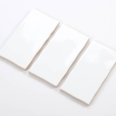 Gạch thẻ trang trí lượn sóng trắng mờ cạnh KT 75x150mm M751500LY - Daisan Store