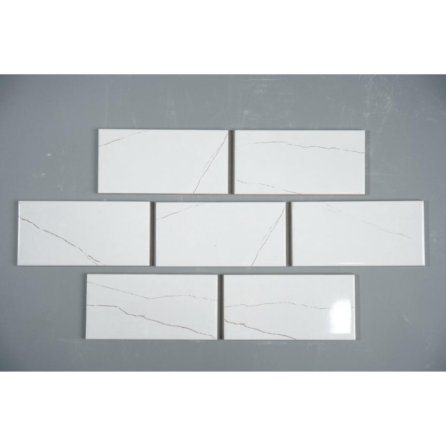 Gạch thẻ VN KT 75x150mm trắng vân tia bóng phẳng mã CU0306P - Daisan Store