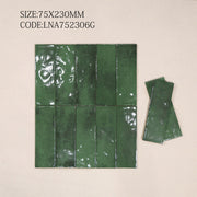 Gạch thẻ xanh lá men bóng KT 75x230mm 752306G - Daisan Store