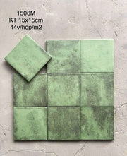 Gạch thẻ xanh lá men mờ LAN 1506M KT 150x150mm (1h/1m/44v/17.5kg) - Daisan Store