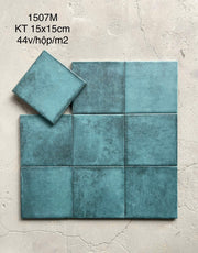 Gạch thẻ xanh men mờ KT 150x150mm (1h/1m/44v/17.5kg) 1507M - Daisan Store