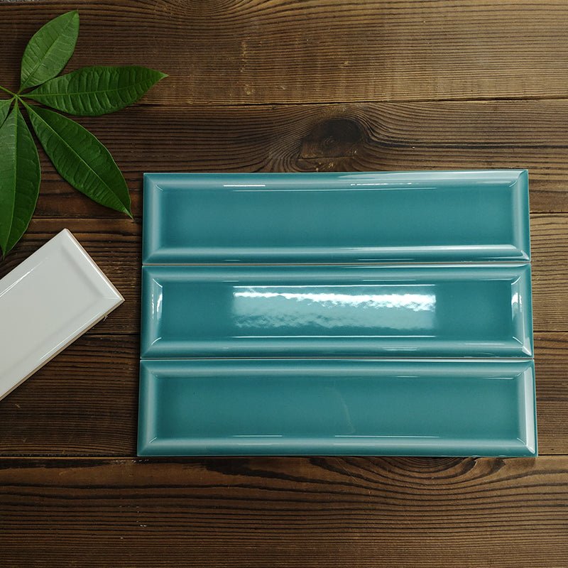 Gạch thẻ xanh nước hồ nhạt bóng lõm KT 68x280mm M6804S - A - Daisan Store