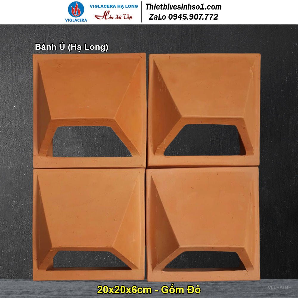 Gạch Thông Gió 20x20 Gốm Đỏ Bánh Ú (Hạ Long) - Daisan Store