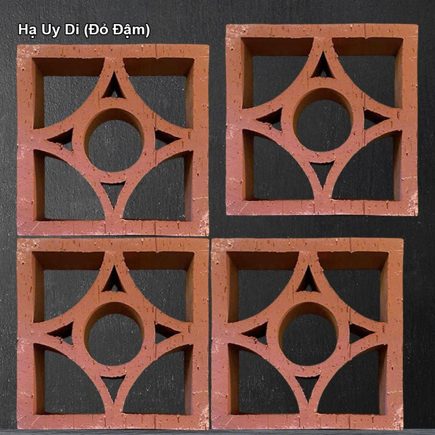 Gạch Thông Gió 20x20 Gốm Đỏ Hạ Uy Di (Đỏ Đậm) - Daisan Store