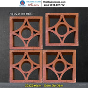 Gạch Thông Gió 20x20 Gốm Đỏ Hạ Uy Di (Đỏ Đậm) - Daisan Store