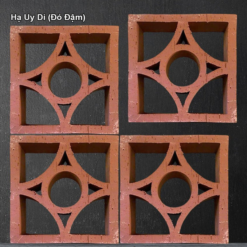 Gạch Thông Gió 20x20 Gốm Đỏ Hạ Uy Di (Đỏ Đậm) - Daisan Store