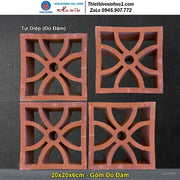 Gạch Thông Gió 20x20 Gốm Đỏ Tứ Diệp (Đỏ Đậm) - Daisan Store