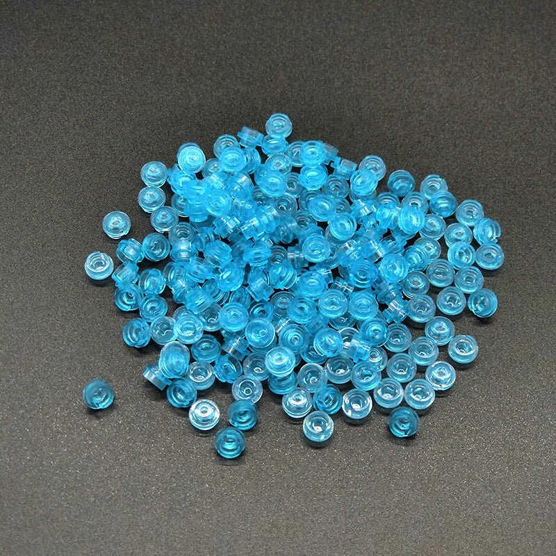 Gạch Tròn Trong Suốt 1x1 Xanh Dương Xây Dựng DIY - Daisan Store