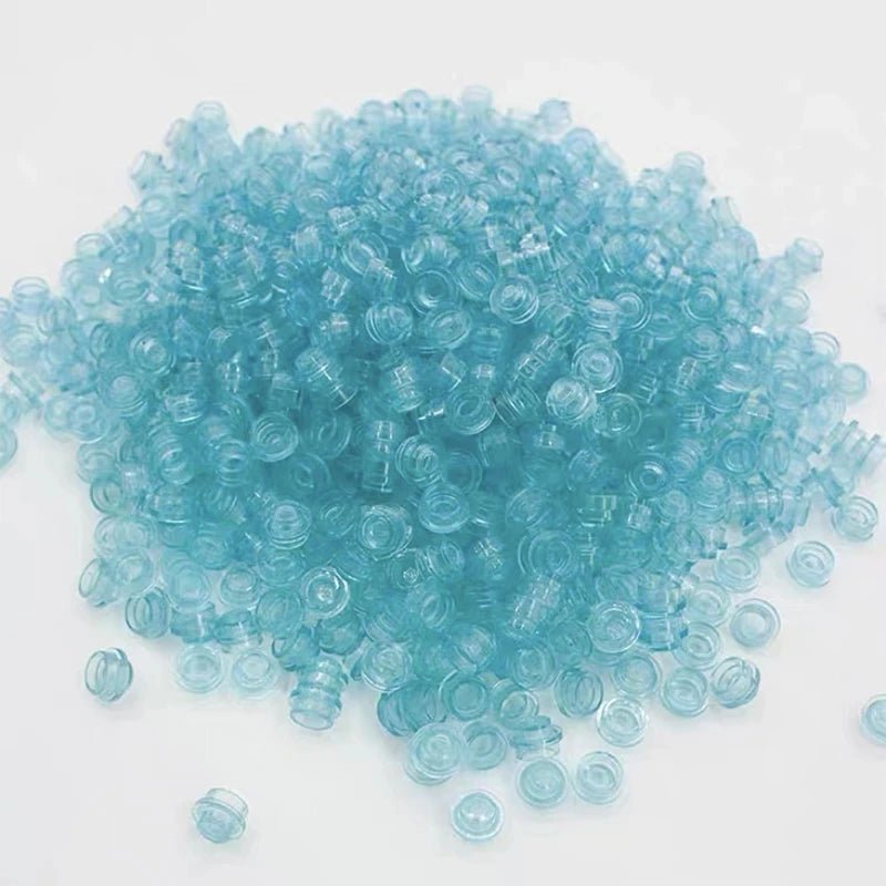 Gạch Tròn Trong Suốt 1x1 Xanh Dương Xây Dựng DIY - Daisan Store