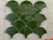 Gạch Mosaic vảy cá xanh lá men bóng GP-FT110GR