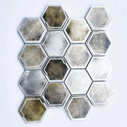 GAHEX7312 Gạch ốp tường nhôm hình lục giác hiện đại được thiết kế trang trí nội thất phòng khách phòng tắm có sẵn thiết kế đồ họa - Daisan Store