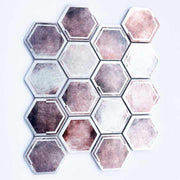 GAHEX7314 Gạch ốp tường khảm nhôm hình lục giác màu đỏ tím phong cách hiện đại dùng trang trí nội thất phòng bếp phòng tắm phòng khách - Daisan Store