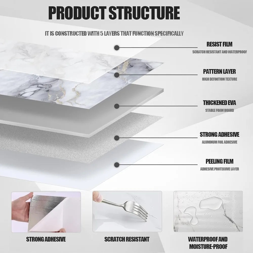 Giay Dan Tuong Marble Bot Foam Dinh Cho Bep Va Phong Tam - Daisan Store