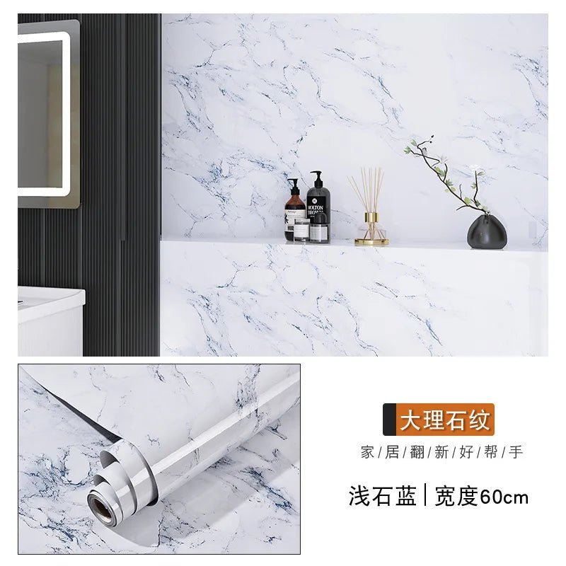 Giay Dan Tuong Marble PVC Dinh 60cm Phong Tam Bep Mat Ban - Daisan Store