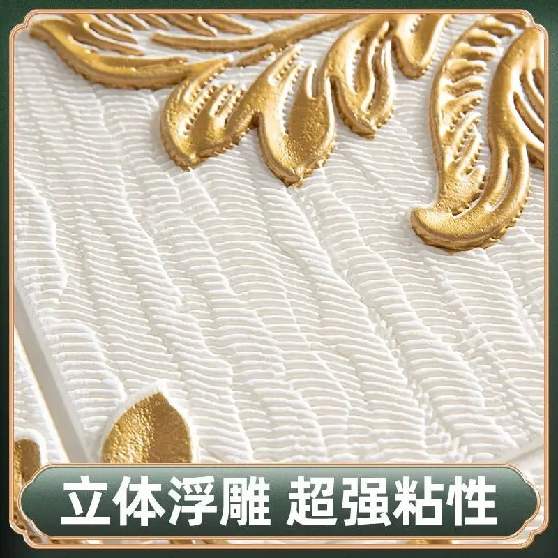 Giấy Dán Tường Sang Trọng Tự Dính Dày 3D Khắc Chạm Phòng - Daisan Store